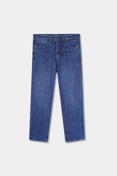 Men Loose Fit Mid Blue Pant